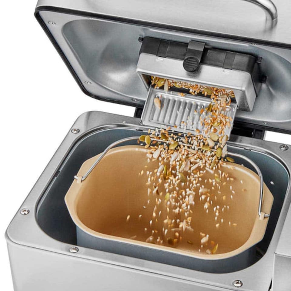 image 1 of Cooks Professional Digital Bread Maker Machine with Fruit & Seed Dispenser, 19 Programmes, Delay & Keep Warm Function - Silver