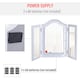 image 6 of HOMCOM Lighted Tri-Fold Vanity Mirror Large Cosmetic Mirror w/ LED Lights White