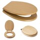image 1 of Marco Paul Pine Wooden Toilet Seat 18" Brown