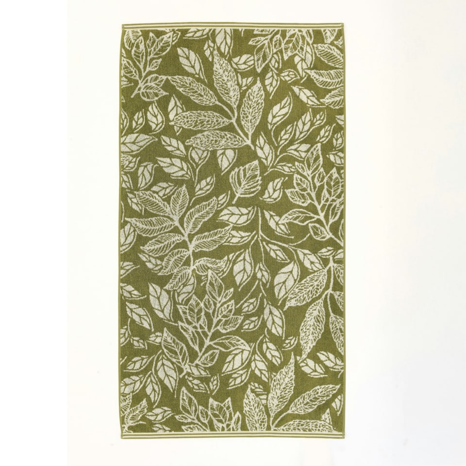 image 1 of Mixed Leaves 100% Cotton 550gsm Supersoft Towels Blue | Teal | Bath towel
