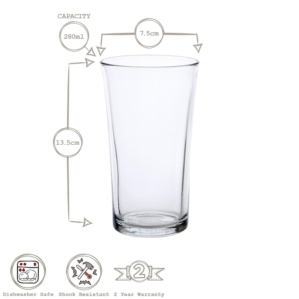 image 1 of Duralex Lys Highball Glasses - 280ml - Clear - Pack of Six | Clear | Clear