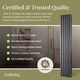 image 4 of Aspire Vertical Double Panel Radiator, 1800mm x 383mm - Anthracite | Grey | Anthracite | 1