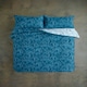 image 3 of Cow Parsley Botanical Print Duvet Cover Set – Cotton Rich 200 Thread Count Soft Bedding Blue | Super King
