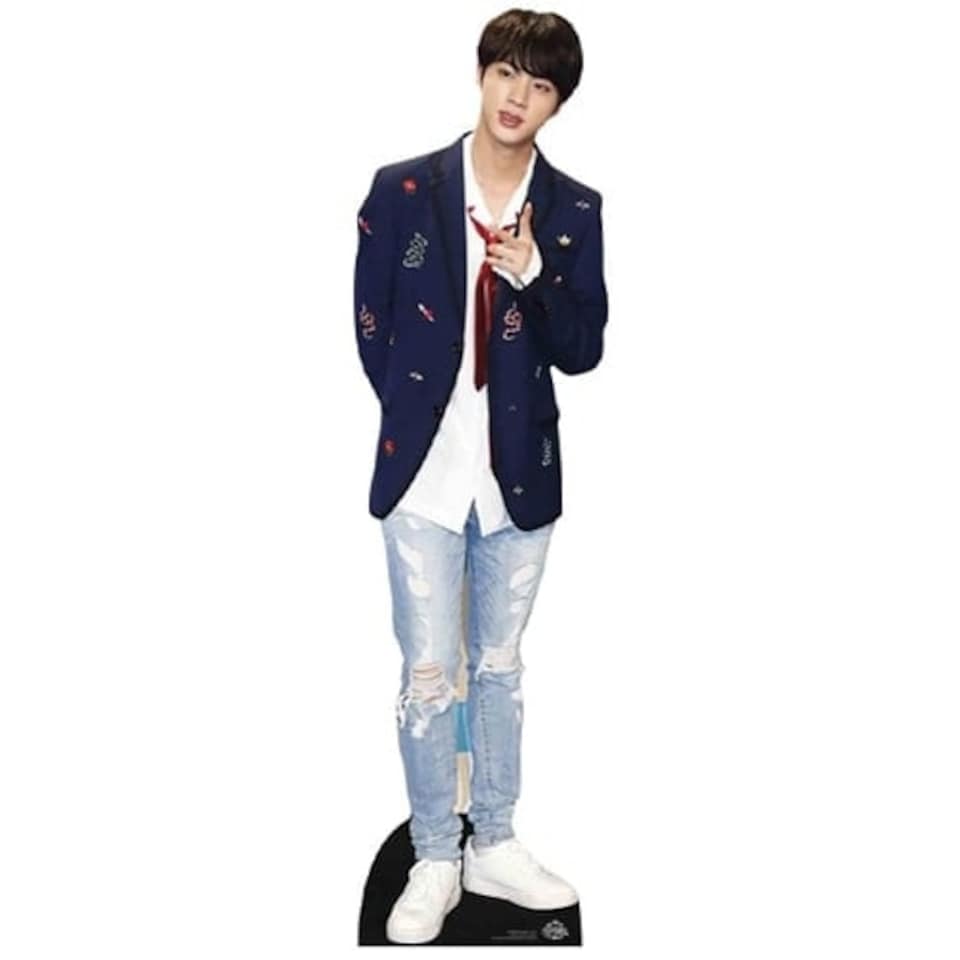 BTS Red Tie Kim Seok Jin Star Mini Cardboard Cutout 90cm