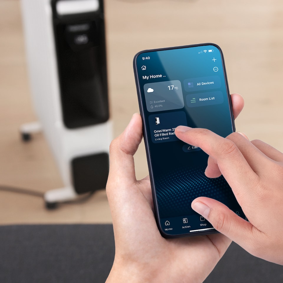 image 1 of Pro Breeze 2500W 11 Fin Oil Filled Radiator with Digital Display and Smart App Control White