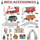 image 3 of 13-Piece Classic Toy Train Set – Headlight, Smoke & Sound | 11ft Track | Christmas Gift for Kids
