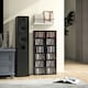 image 2 of HOMCOM Set of 2 CD Storage Units with Adjustable Shelves High Gloss Black