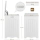 image 3 of Yaheetech Square Wooden Laundry Basket with Hinged Lid White White