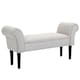 image 1 of HOMCOM Bed End Chaise Lounge Window Seat Arm Bench Hallway Wood Legs Grey