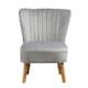 image 1 of Arezza Velvet Accent Chair - Silver