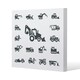 image 1 of Construction equipment (Canvas Print) 77 x 77 x 4cm