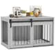 image 1 of PawHut Dog Crate Furniture with Removable Cushion for Large Dogs - Grey