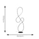 image 7 of ValueLights Infinity Black Swirl Integrated LED Floor Lamp | Black
