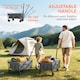image 8 of Outsunny 62L Festival Trolley on Wheels, Garden Folding Trolley Cart, 120kg Heavy Duty Collapsible Folding Wagon with Adjustable Handle and Carrying Bag for Beach, Camping, Festival, Grey
