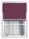 image 2 of FURNISHED Blackout Roller Blinds with Silver Glitter Trim Made to Measure | Purple | Aubergine | (W) 150cm x (L) 165cm