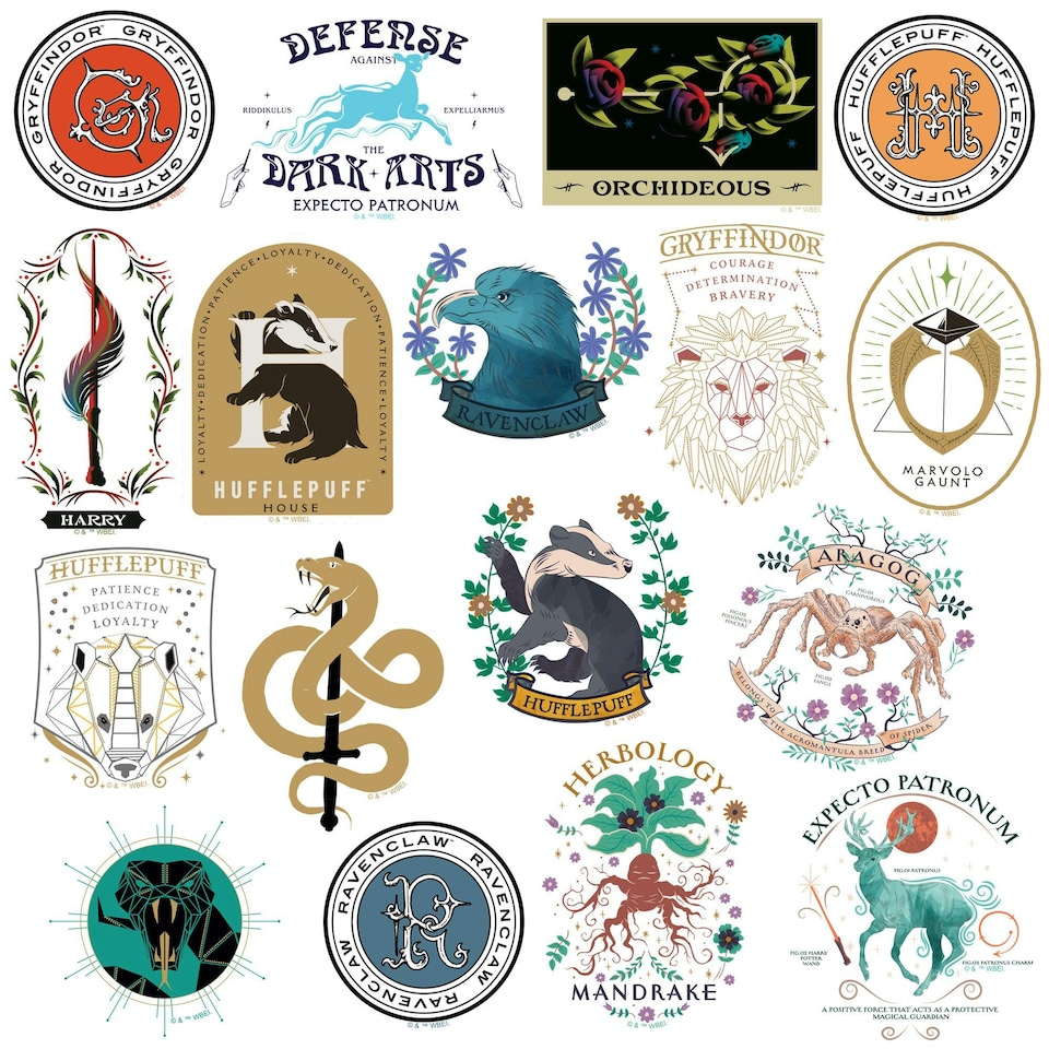 image 1 of Harry Potter Dark Arts Stickers (Pack of 100) - Multicoloured - One Size