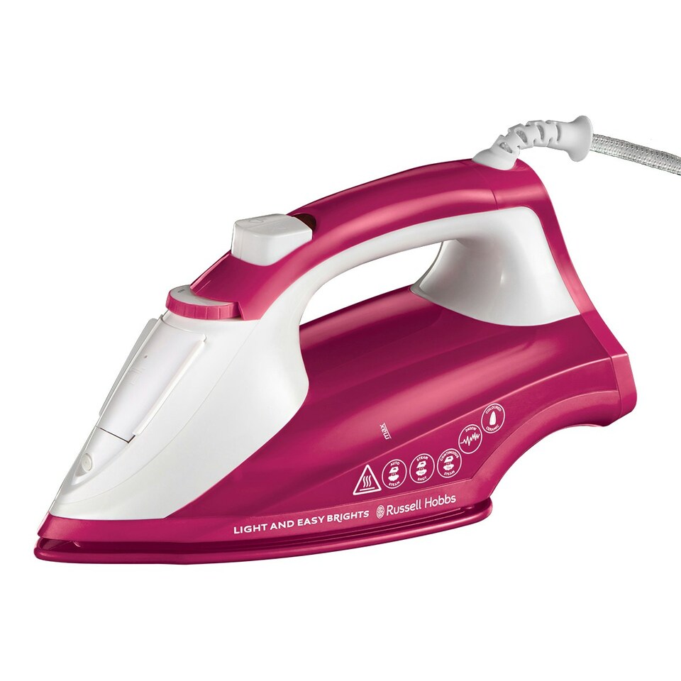 image 1 of Russell Hobbs Light & Easy Brights Steam Iron - Berry