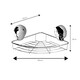 image 5 of Showerdrape Suctionloc Chrome Suction Wall Mounted Corner Basket with Mounting Discs | Multi | 1