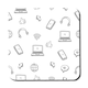 image 3 of internet related doodle pattern (Placemat & Coaster Set)