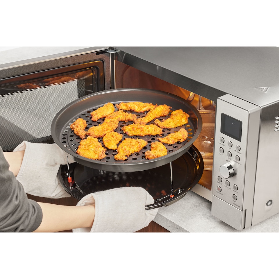 image 1 of Panasonic NN-CD58RS Stainless Steel 27L Slim Inverter Microwave with Grill, Oven & Air Fry - 1000W