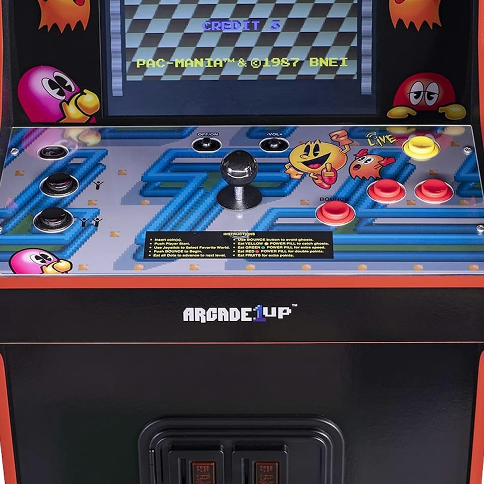 image 1 of Arcade1Up Pac-Mania Legacy 14-in-1 Wifi Enabled Arcade Machine White