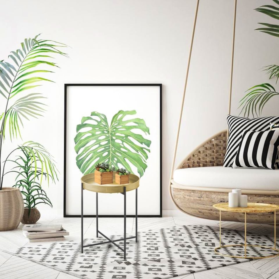 image 1 of Gold Round Side Table