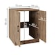image 5 of Roomart Low Washing Machine Cabinet with Doors White and Oak
