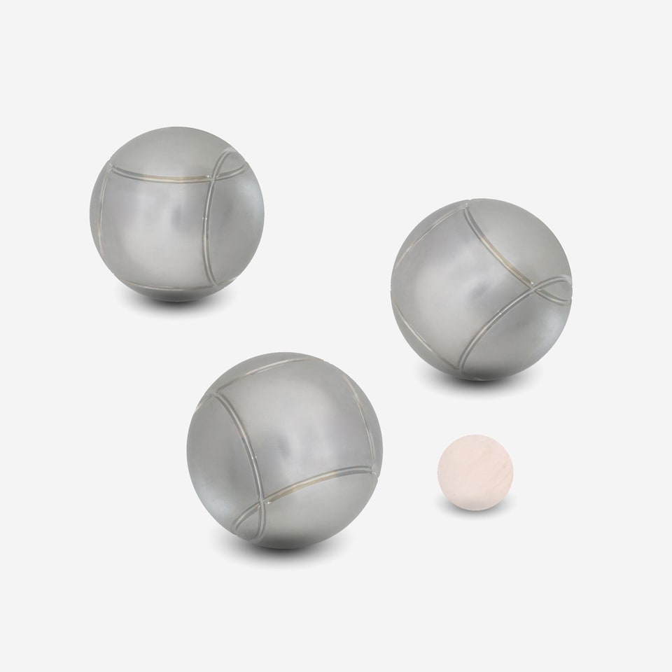 image 1 of Decathlon Set of Grooved Recreational Petanque Boules 100 Tri-Pack