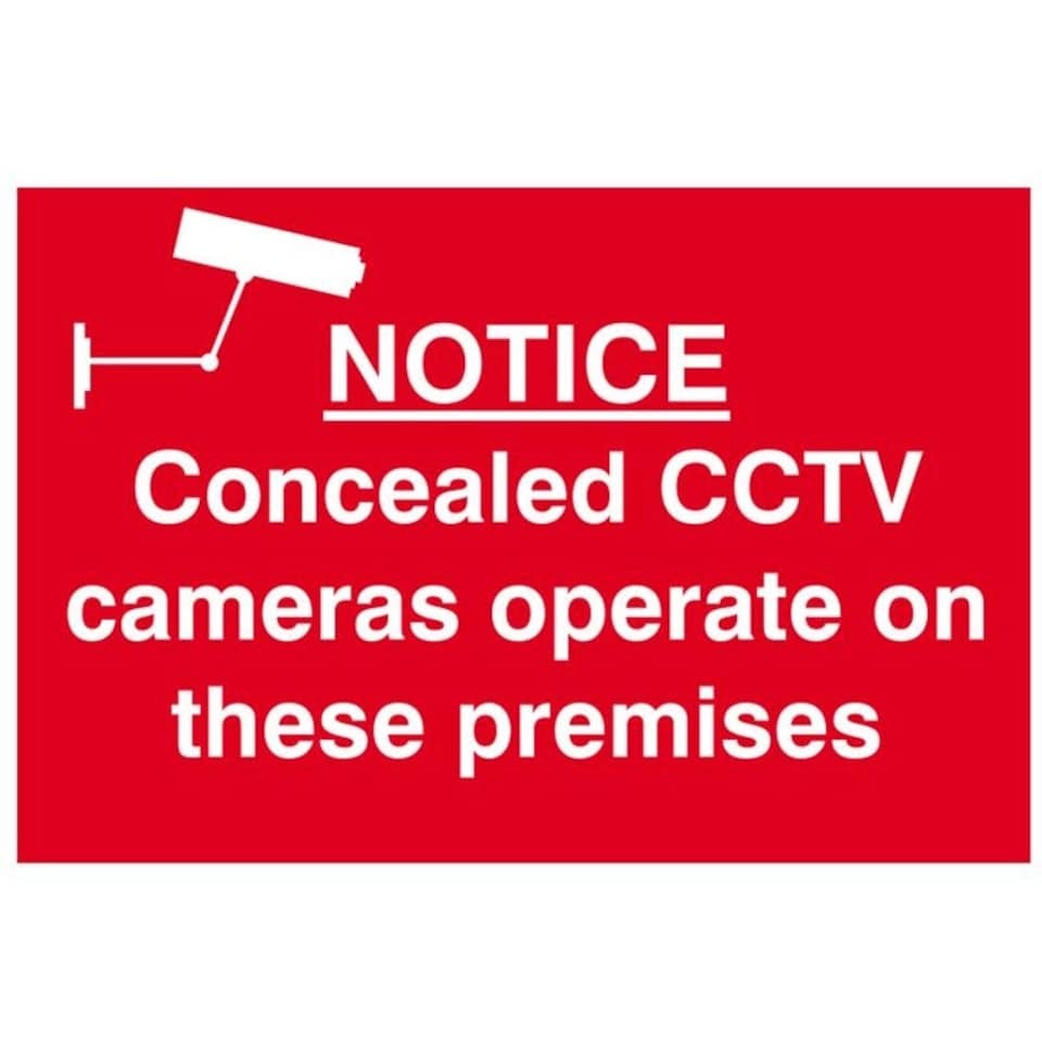 Scan Notice Concealed Cctv Camera - Pvc Sign 300 X 200mm - Multi Colour - 200 x 300mm