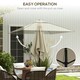 image 3 of Outsunny Sun Parasol with Vent, Table Umbrella for Patio, Garden, Pool, Beige