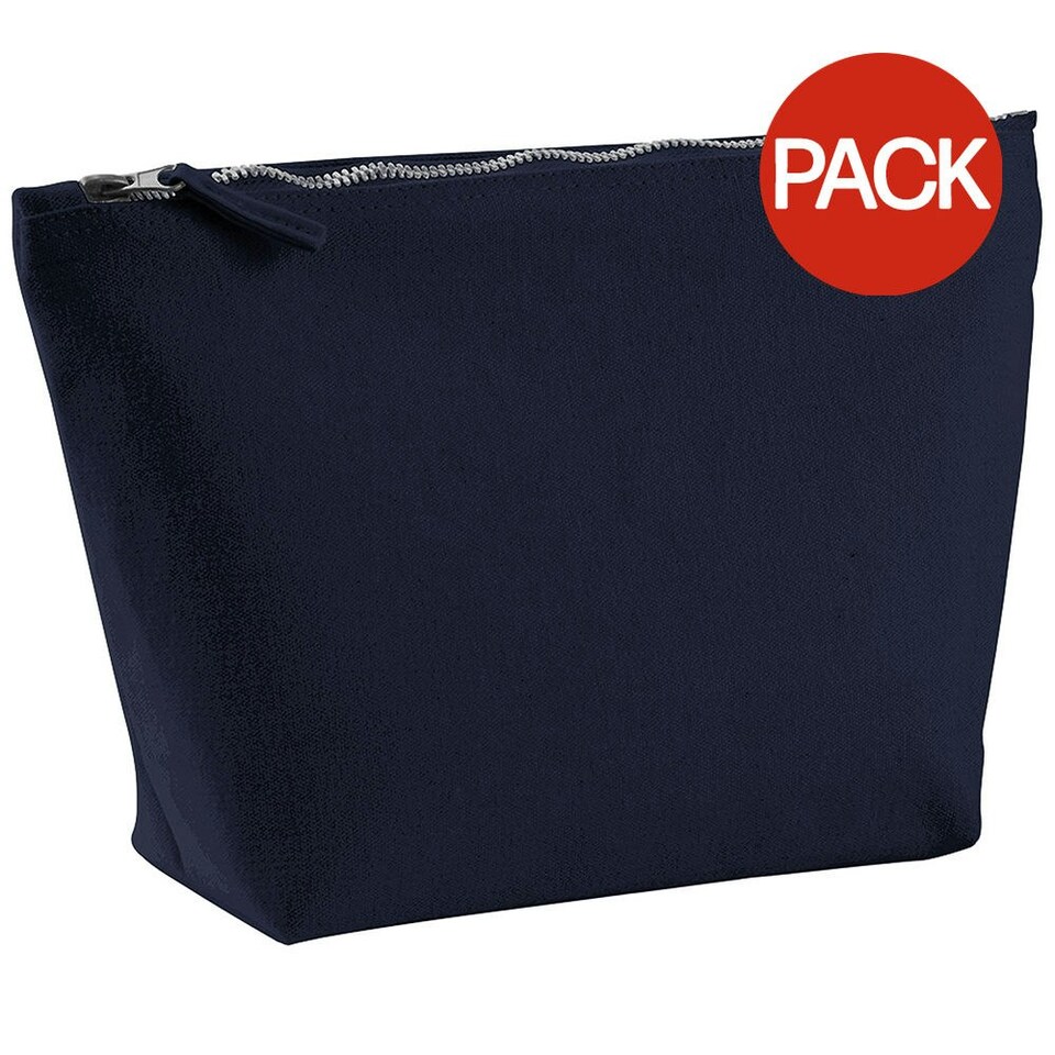 image 1 of Westford Mill Canvas Accessory Bag (Pack of 2) - Navy - M Blue