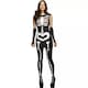 image 1 of Fever Womens/Ladies Skeleton Glow In The Dark Costume Set - Black/White - 4 UK - 6 UK One Size
