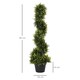 image 5 of Outsunny 90cm3FT Artificial Trees, Spiral Topiary Trees w Pot Set Of 2, Fake Indoor Greenery Plant Home Office Garden Decor Green