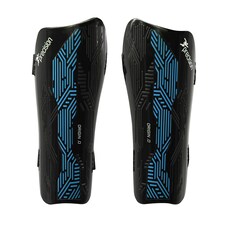 Precision Origin.0 Strap Shin Guards - Black/Cyan - Large - PRA217LR - Black/Cyan - Large - PRA217LR