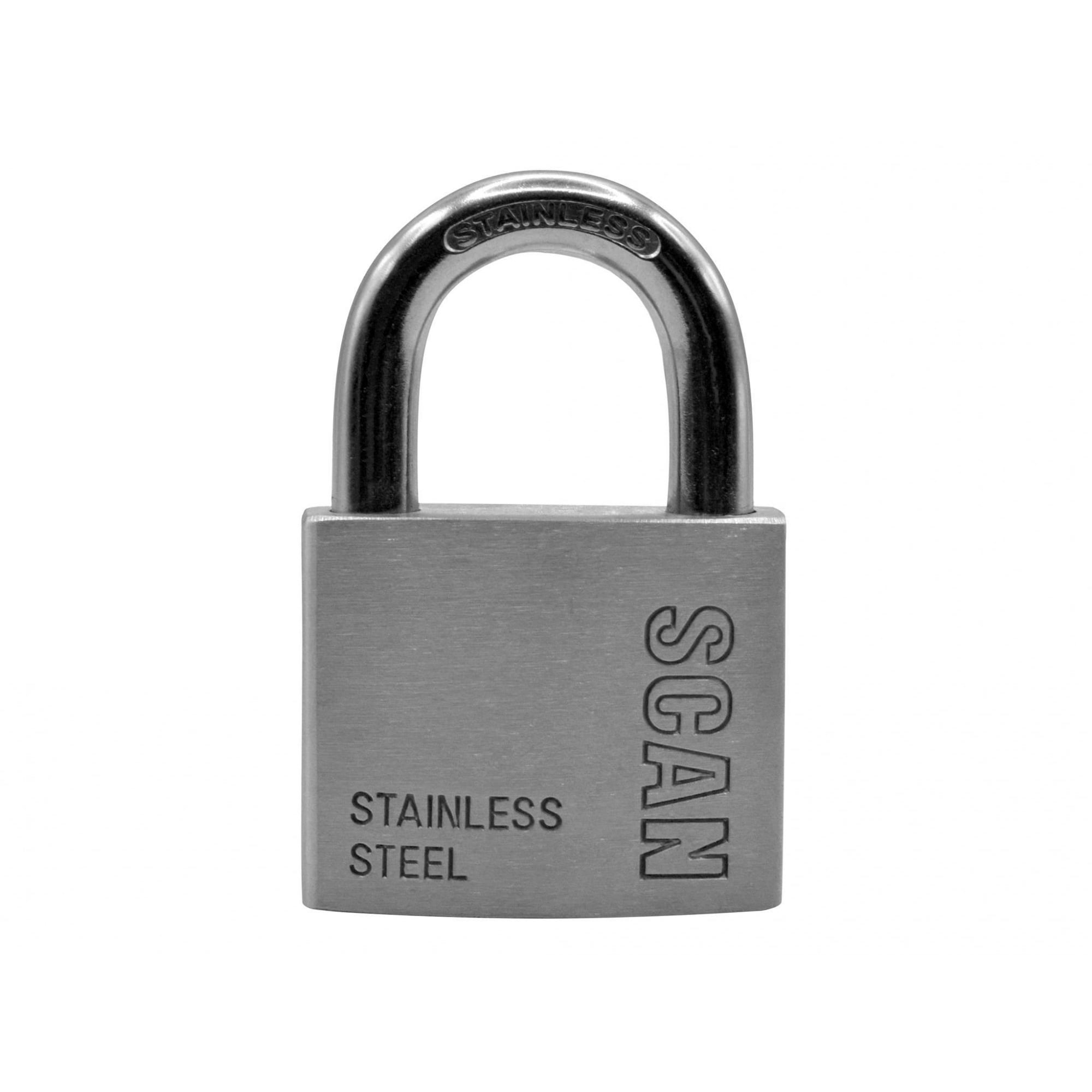 Scan Stainless Steel Padlock Multi Multi Colour 1