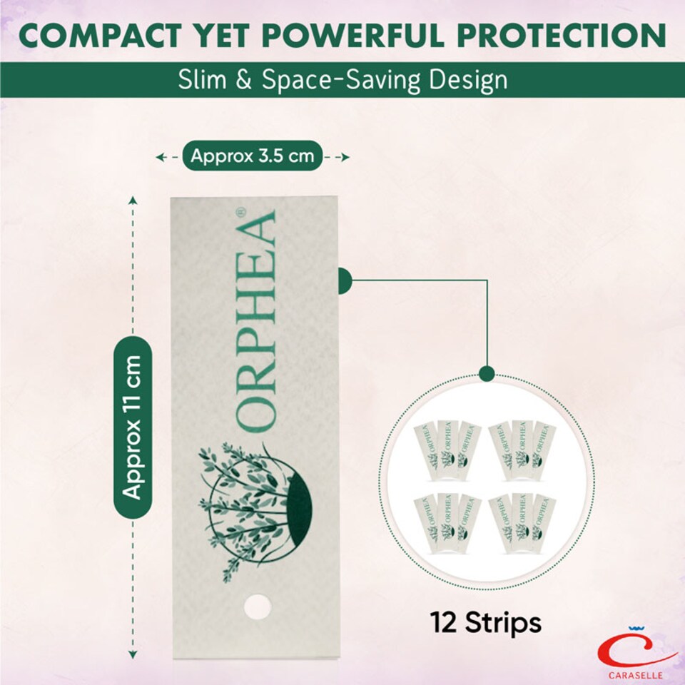image 1 of Caraselle 2 x Packs of Orphea Anti Moth Strips - Lavender Scent (24 Strips in total)