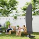 image 8 of Outsunny Parasol Cover, Patio Cantilever Cover, Banana Umbrella Cover, Black