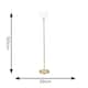 image 6 of ValueLights Frenchie Pink Tinted Glass Globe Gold Stem Floor Lamp | Gold
