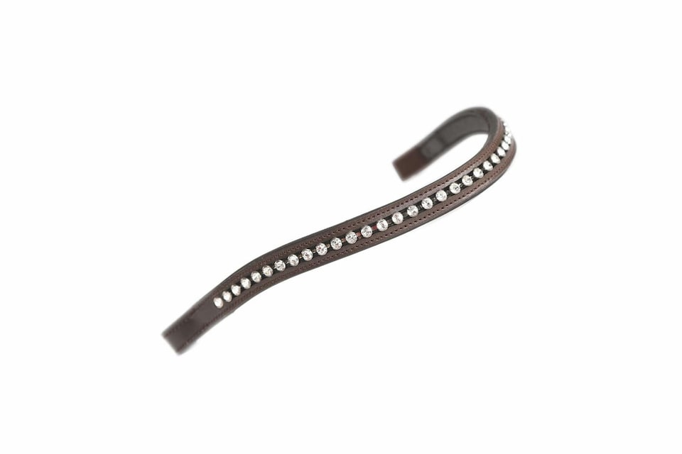 image 1 of Shires Aviemore Large Diamante Browband | Black | Size: Full
Colour: Black/Pink