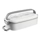 image 3 of Living and Home Stackable Bento Lunch Box with Handle 2 Layer, White, 1900ml