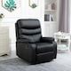 image 2 of HOMCOM Manual Recliner Chair for Living Room w/ Footrest Black