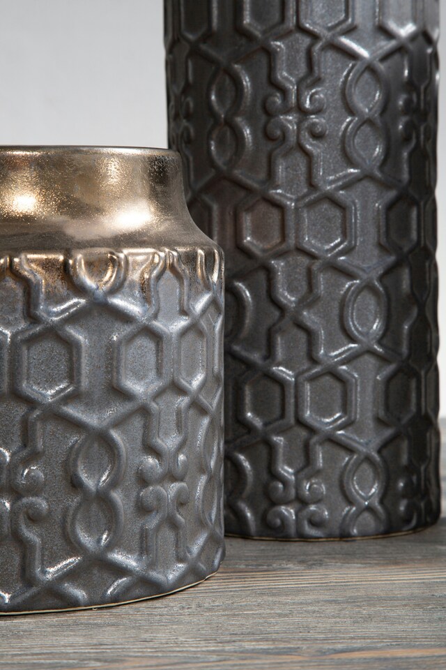 image 1 of Zircon Small Ceramic Planter | Grey
