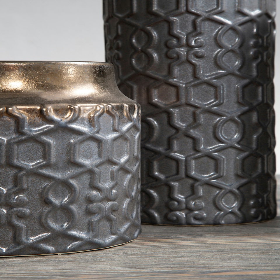 image 1 of Zircon Small Ceramic Planter Grey