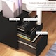 image 3 of Vinsetto 3-Drawer Vertical Filing Cabinet with Pencil Tray, Lock and 5 Wheels, Steel Mobile File Cabinet, for A4, Legal and Letter Size, Pre-Assembled Body, Black