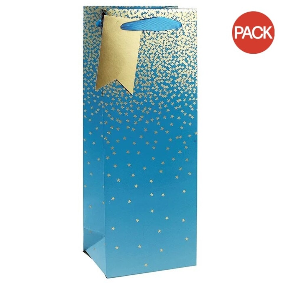 image 1 of Eurowrap Ombre Bottle Bag (Pack of 6) - Teal - One Size