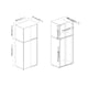 image 7 of 180cm 4 Sliding Doors Wardrobe Bedroom Storage Closet Hanging Rail Cupboard Unit | Multi | Black with Grey Doors | 1