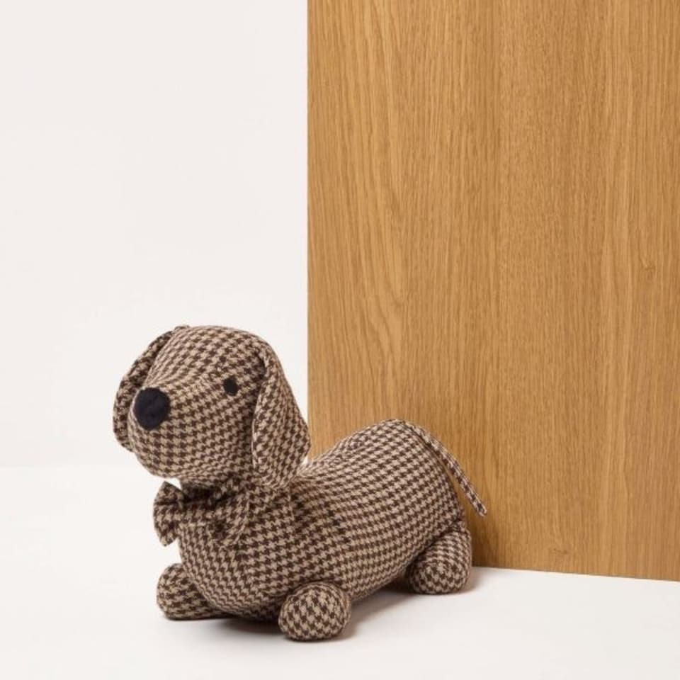 image 1 of Homescapes Fabric Dog Draft Stopper, Set of 2 Dachshund Door Draft Stoppers