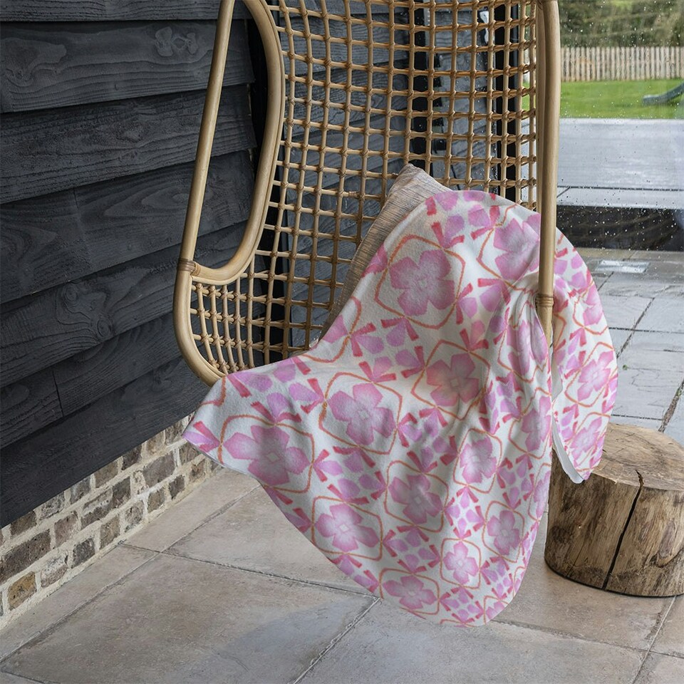 image 1 of Pink sublime boho chic summer design (Blanket)