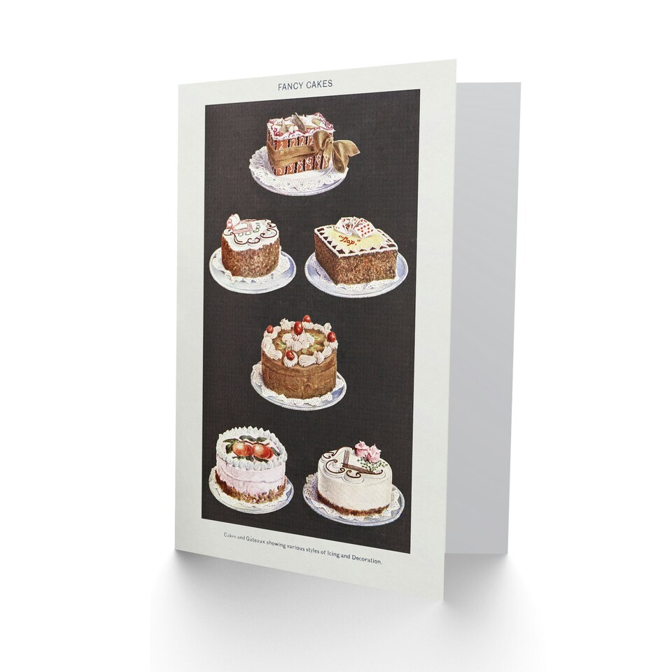 image 1 of Mrs Beeton Household Management Art Card Fancy Cakes