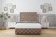image 2 of Sloomy Vienna Mink Plush Divan Bed Base 2 Drawers Foot-End With 26 Inch Strutted Headboard & 12 Inch Matching Footboard | Brown | Mink | Small Double | 1
